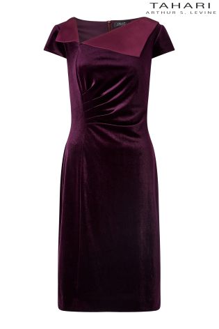 Tahari Velvet Envelope Dress